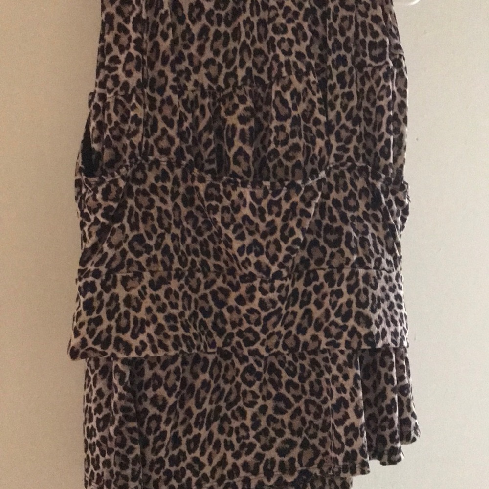leopard print two piece set top and pants new